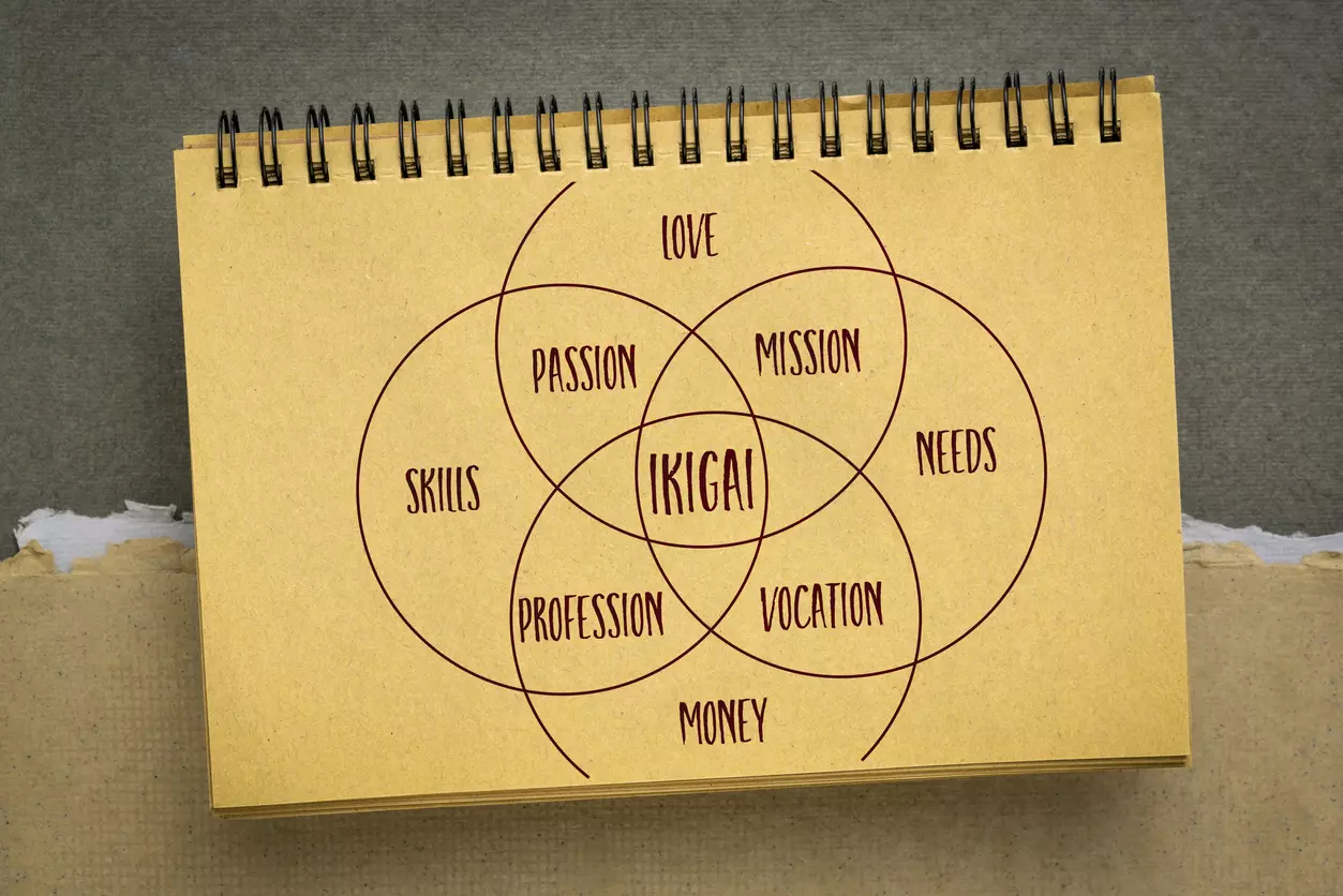 Venn diagram of Ikigai concept